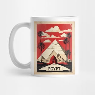 Egyptian Pyramids Vintage Poster Tourism Mug